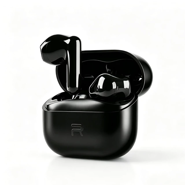 Main image of Black Long Battery Life Wireless Earbuds Budget for iPhone Android | Stereo Bass,Semi In Ear Budget Wireless Bluetooth Earbuds Long Battery Life Ear Buds Elegant Cheap Wireless Bluetooth Earbuds