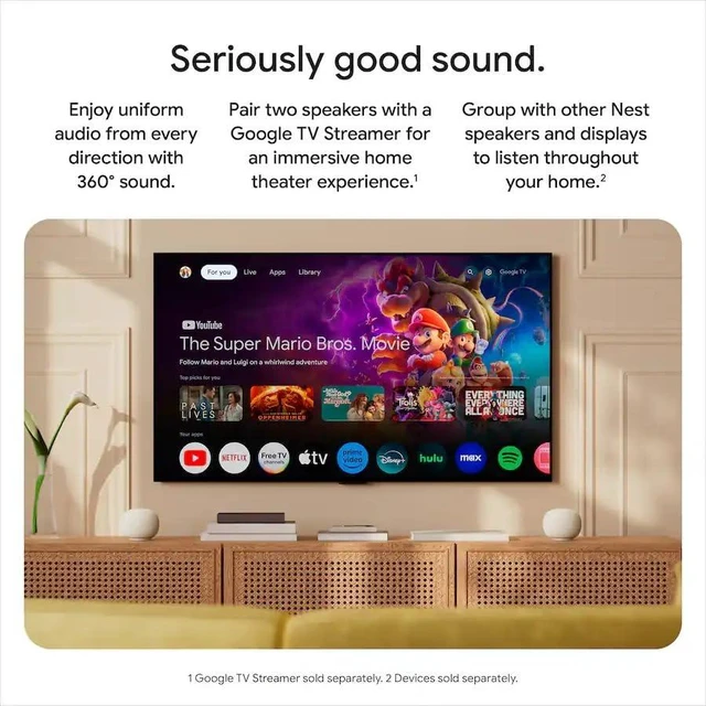 Alt view image 4 of 7 - Google - Premium Audio Speaker- 360-Degree Sound (Porcelain)