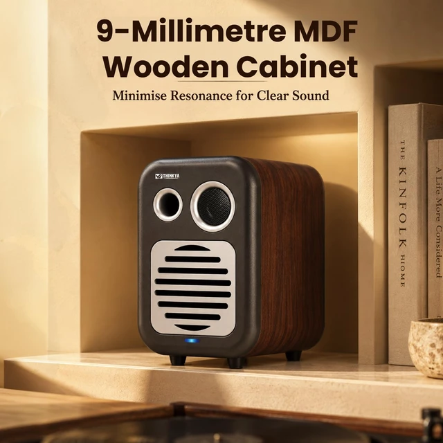 Alt view image 6 of 6 - 36W Powered Bookshelf Speakers with Bluetooth, Solid Wood | 3-Inch Midwoofers / Silk Dome Tweeters / Optical, USB, RCA & Coaxial Inputs / Bass & Treble Control / Subwoofer Out