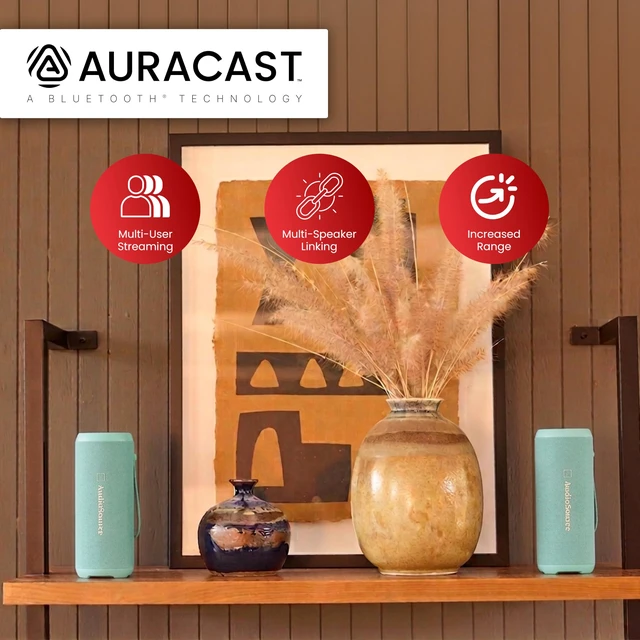 Alt view image 4 of 7 - Audiosource Waterproof Portable Bluetooth Speaker w/ Dual Passive Radiators | 30Watts|Dual Passive Radiators for Deep Bass|Bluetooth v5.4|Auracast Multi-Speaker Pairing|IP67 Waterproof|12H+ Battery