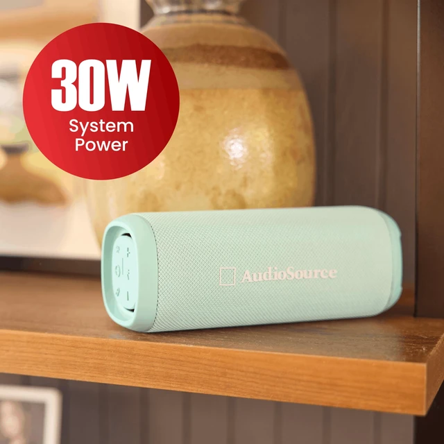 Alt view image 3 of 7 - Audiosource Waterproof Portable Bluetooth Speaker w/ Dual Passive Radiators | 30Watts|Dual Passive Radiators for Deep Bass|Bluetooth v5.4|Auracast Multi-Speaker Pairing|IP67 Waterproof|12H+ Battery
