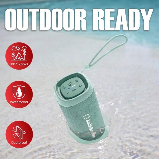 Alt view image 6 of 7 - Audiosource Waterproof Portable Bluetooth Speaker w/ Dual Passive Radiators | 30Watts|Dual Passive Radiators for Deep Bass|Bluetooth v5.4|Auracast Multi-Speaker Pairing|IP67 Waterproof|12H+ Battery