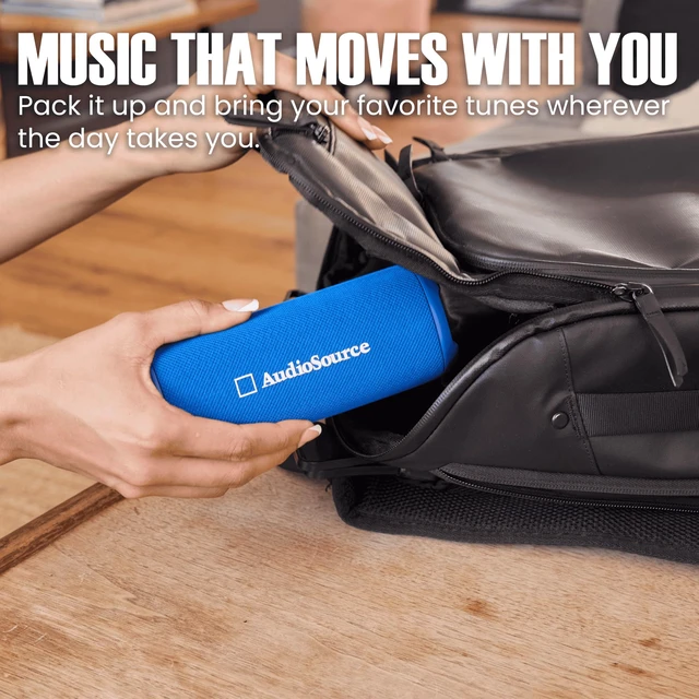 Alt view image 7 of 7 - Audiosource Waterproof Portable Bluetooth Speaker w/ Dual Passive Radiators | 30Watts|Dual Passive Radiators for Deep Bass|Bluetooth v5.4|Auracast Multi-Speaker Pairing|IP67 Waterproof|12H+ Battery