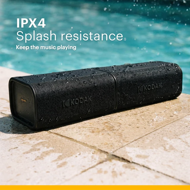 Alt view image 5 of 7 - KODAK SOUNDBRIX Plus 2 in 1 Splittable Magnetic Dual Portable Wireless Bluetooth Speaker Stackable Mono-to-Stereo Sound 8H Playtime IPX4 Splash Resistant Soundbar for Home Outdoor Travel Blasting Blue
