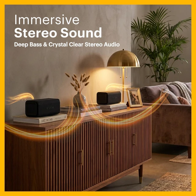 Alt view image 7 of 7 - KODAK SOUNDBRIX Plus 2 in 1 Splittable Magnetic Dual Portable Wireless Bluetooth Speaker Stackable Mono-to-Stereo Sound 8H Playtime IPX4 Splash Resistant Soundbar for Home Outdoor Travel Blasting Blue