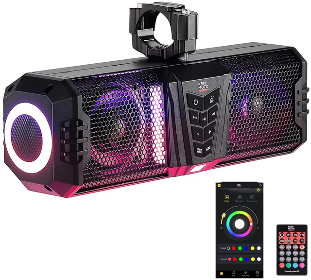 Main image of 2025 Midnight 40 16-inch UTV Sound Bar, IP65 Water-Resistant | Golf Cart Sound Bar, ATV Speaker Wireless with RGB, SxS Soundbar Compatible with Polaris RZR Can-Am, Fits/ 1-2 in Roll Bar