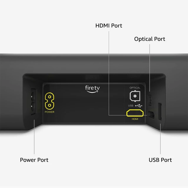 Alt view image 5 of 6 - Amazon Fire TV Soundbar, 2.0 speaker with DTS Virtual:X and Dolby Audio, Bluetooth connectivity