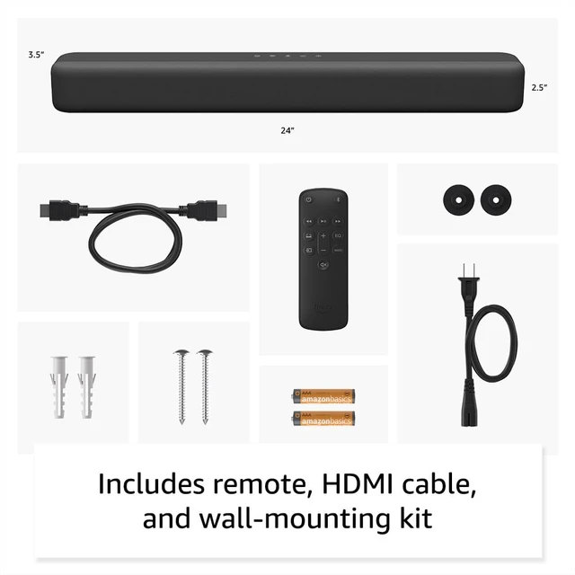 Alt view image 6 of 6 - Amazon Fire TV Soundbar, 2.0 speaker with DTS Virtual:X and Dolby Audio, Bluetooth connectivity
