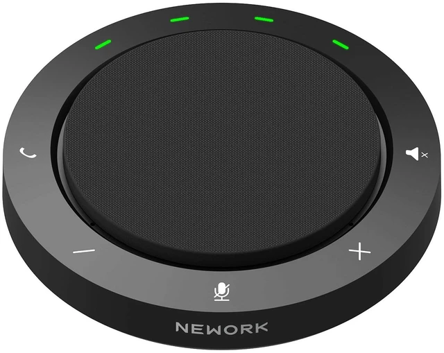Main image of Conference Speakerphone - 2 AI Noise Reduction Mics, 360° Voice Pickup | AI Noise Reduction, Bluetooth & USB-C/A Connection, 10-14H Playtime, Compatible with Zoom/Teams/Skype/Meet, Home & Office