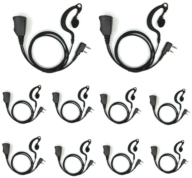 Main image of 10pcs Walkie Talkie Earpieces for Baofeng with Volume Roller | UV-5R BF-F8HP BF-888S Retevis H-777 RT22 RT21 RT27 H-777S Arcshell