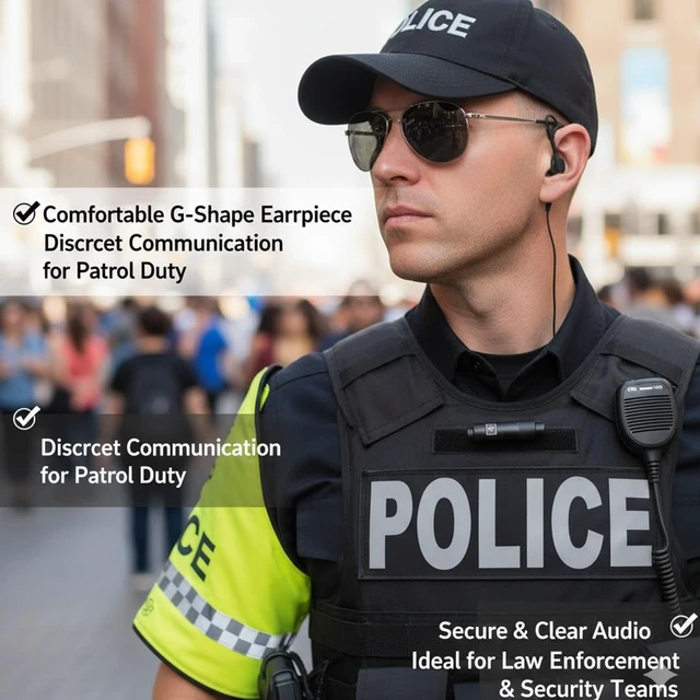 Alt view image 5 of 6 - 10pcs Walkie Talkie Earpieces for Baofeng UV-5R 888S Retevis RT22 RT21 RT68 RT68H H777 and Kenwood 2 Way Radios Earhook Headsets