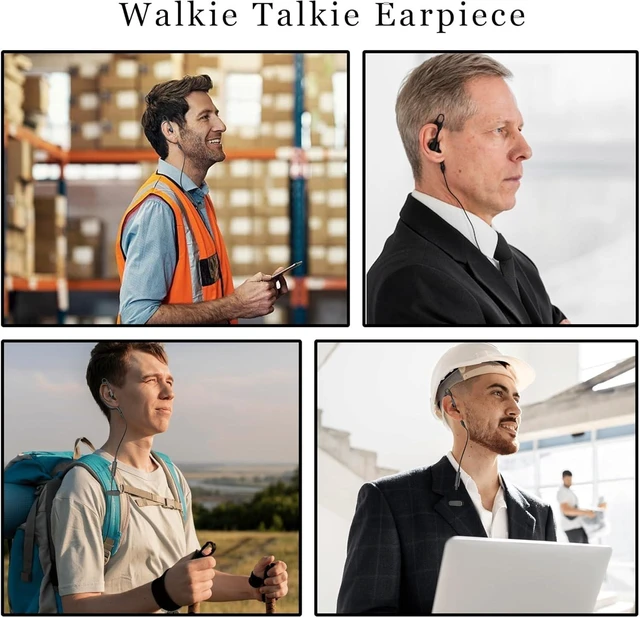 Alt view image 6 of 6 - KETELESE TypeC Earpiece, USB C Headset for T3 T4 Walkie Talkie | G-Shap, in ear, 6 Pack,Black