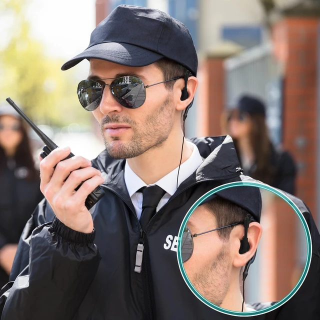 Alt view image 5 of 7 - Saysurey 20 Pieces Walkie Talkie Earpiece with PTT Mic 2 Pin Two Way Radio Headset Microphone Ear Bud Bulk Single Wire Earhook Headphone Compatible with Baofeng BF-888S BF-T26
