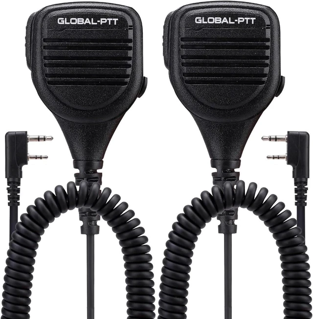 Main image of 2PC Walkie Talkie Handheld Remote Speaker Microphone (K1 (3.5mm + 2.5mm)) | Shoulder Hand Mic Compatible with Rapid Radios, global-ptt G0 G5, Poclink, Rocky Talkie, Kenwood, Samcom, Pxton, BTECH