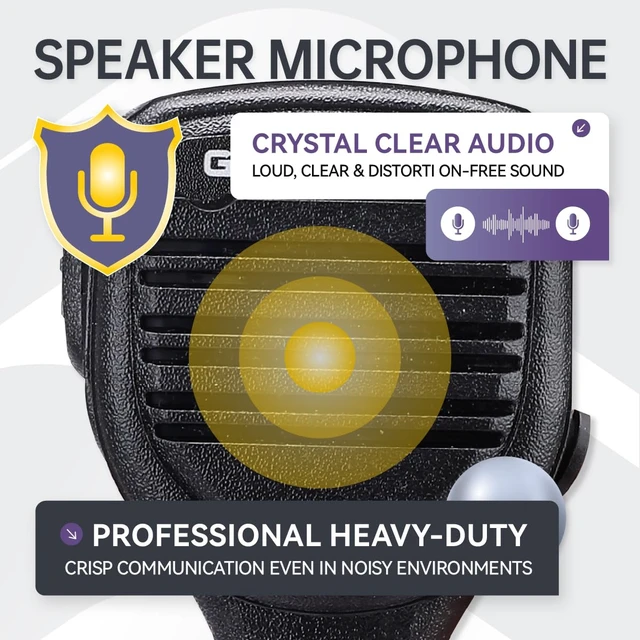 Alt view image 4 of 7 - 2PC Walkie Talkie Handheld Remote Speaker Microphone (K1 (3.5mm + 2.5mm)) | Shoulder Hand Mic Compatible with Rapid Radios, global-ptt G0 G5, Poclink, Rocky Talkie, Kenwood, Samcom, Pxton, BTECH
