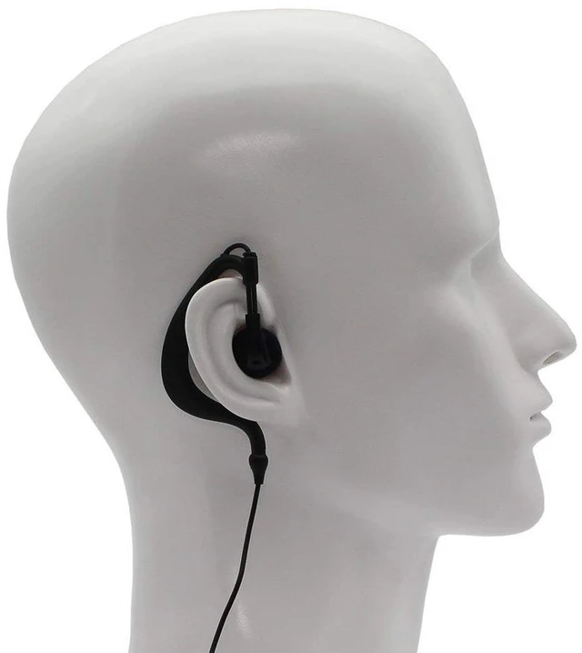 Alt view image 2 of 5 - GoodQbuy 10Pcs G Shape Clip-Ear Walkie Talkie Headset Earpiece with Mic is Compatible with Midland LXT118 GXT1000VP4 LXT500VP3 LXT600VP3 LXT380 2-pin