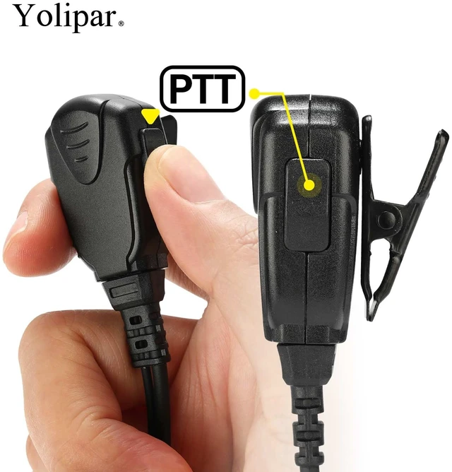 Alt view image 3 of 7 - Yolipar 10 PCS UV-5R Earpiece Surveillance Kit Compatible with BTECH, Retevis RT21 RT22, Kenwood, Arcshell AR-5 Walkie Talkie Radio with PTT Mic Tansparent Acoustic Tube Headset
