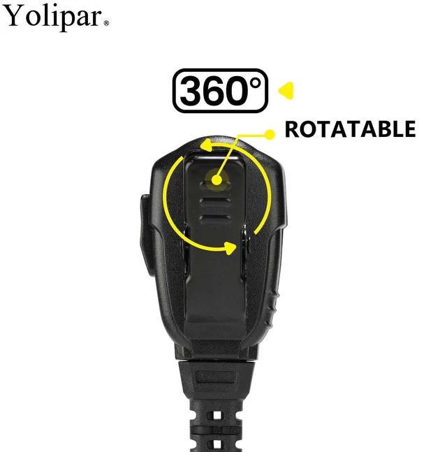 Alt view image 5 of 7 - Yolipar 10 PCS UV-5R Earpiece Surveillance Kit Compatible with BTECH, Retevis RT21 RT22, Kenwood, Arcshell AR-5 Walkie Talkie Radio with PTT Mic Tansparent Acoustic Tube Headset