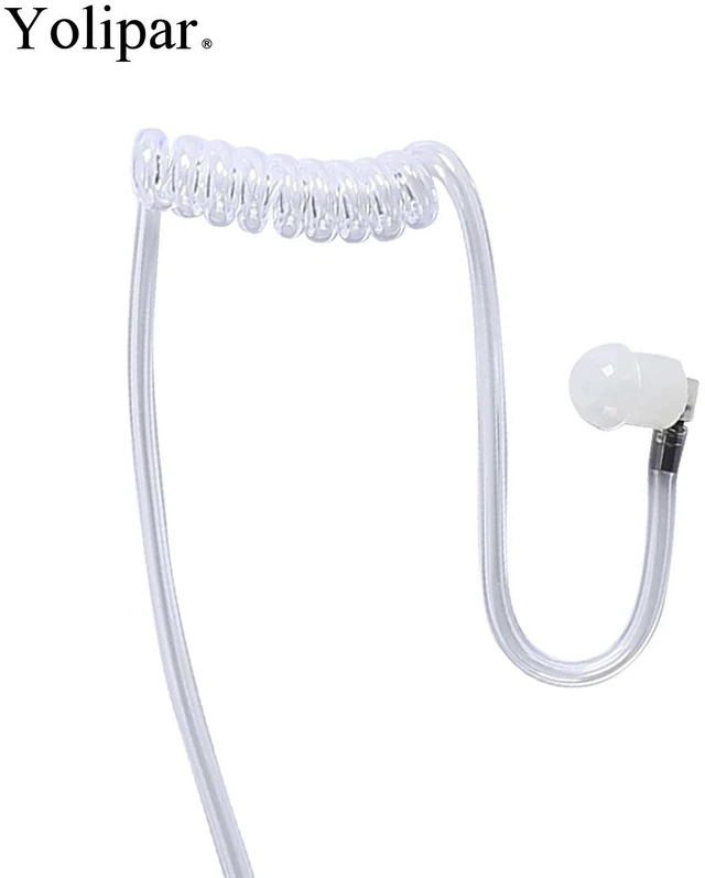 Alt view image 7 of 7 - Yolipar 10 PCS UV-5R Earpiece Surveillance Kit Compatible with BTECH, Retevis RT21 RT22, Kenwood, Arcshell AR-5 Walkie Talkie Radio with PTT Mic Tansparent Acoustic Tube Headset