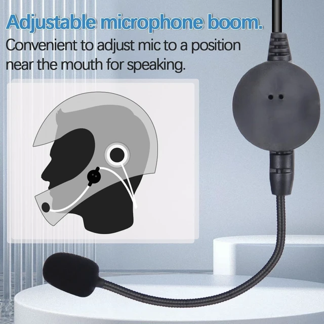 Alt view image 3 of 7 - BAOFENG 2PCS Rugged Radio Helmet Headset with Mic Microphone 2 PIN PTT BF-F8HP Pro UV-5R Mini AR-5RM UV-21R UV32 DM32 Two Way Radio Walkie Talkies