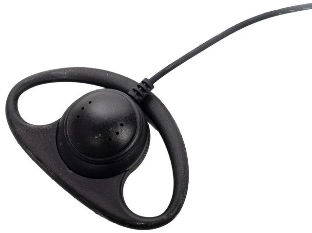Alt view image 3 of 7 - Caroo D-Shape Earpiece Compatible with Kenwood TK-3107 10-Pack | walkie talkie headsets with PTT mic compatible with Kenwood NX-240 Baofeng BF-888S UV-82 2-pin