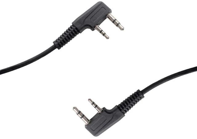 Alt view image 6 of 7 - Caroo D-Shape Earpiece Compatible with Kenwood TK-3107 10-Pack | walkie talkie headsets with PTT mic compatible with Kenwood NX-240 Baofeng BF-888S UV-82 2-pin