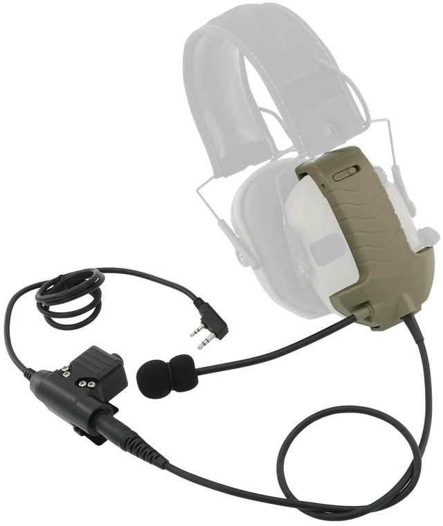 Main image of TSVISIONCORE Microphone & PTT for Walker's Razor Noise Cancelling Headphones AirsoftTan