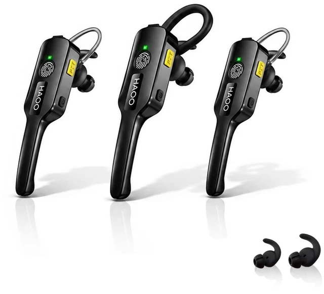 Main image of Wireless Mini Walkie Talkies, ENC Noise Cancellation, Touch-to-Talk, 3 Pack | Wearable Two Way Radios with Ear-Hook for Short Range, Indoor, Restaurants, Retail Stores, Adults & Team Use