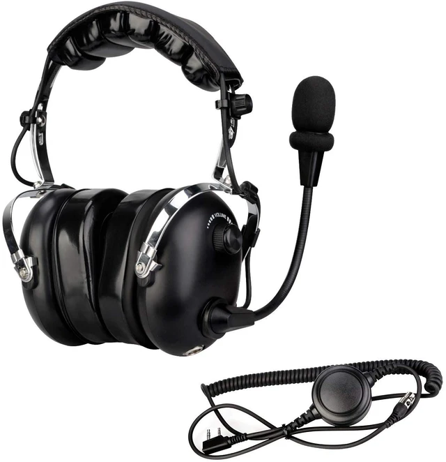 Main image of Retevis Noise Reduction Radio Headset with Mic,Racing Headset,1 Pack | Elastic Metal Bracket,for RT21 RT68 RT86 RT22,Compatible with Baofeng UV-5R/5RM, Pxton Radio,2 Way Headset Communication