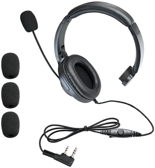 Main image of stdgove Walkie Talkie Over The Ear Headset Noise Reduction Earmuff Headphone Earpiece Ptt Boom Mic for Baofeng Retevis Sancom Kenwood uv5r uv 5r uv-5r rt21 rt22 2 Pin Radio(Big Earmuff Single Ear)
