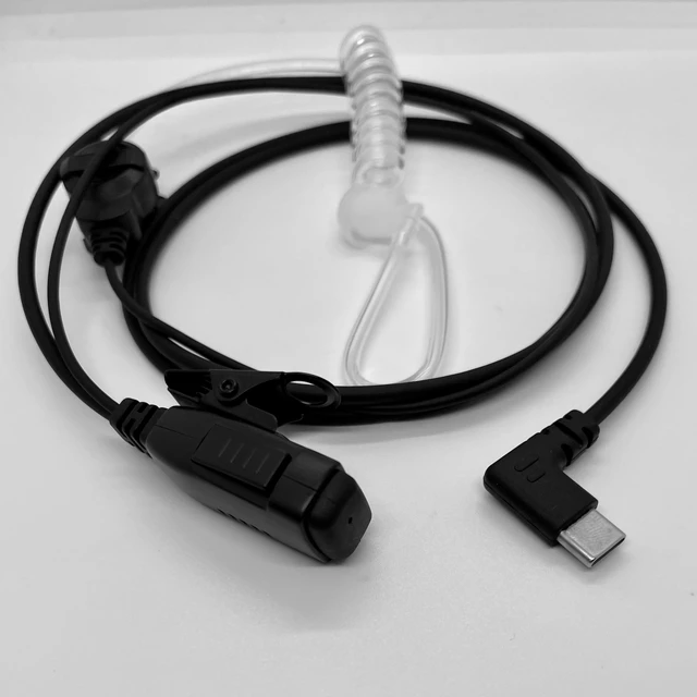 Alt view image 4 of 7 - VOICEPING PTT Earpiece USB C - Earbuds with PTT Button and Mic (for Teams, Zello, and Other Walkie Talkie Apps on Android/iOS Smartphones)