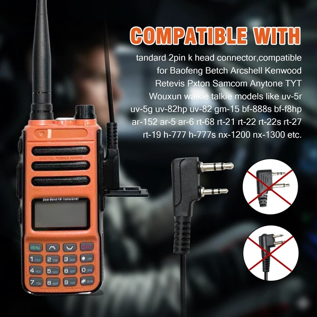 Alt view image 2 of 7 - stdgove Walkie Talkie Over The Ear Headset Noise Reduction Earmuff Headphone Earpiece Ptt Boom Mic for Baofeng Retevis Sancom Kenwood uv5r uv 5r uv-5r rt21 rt22 2 Pin Radio(Big Earmuff Single Ear)