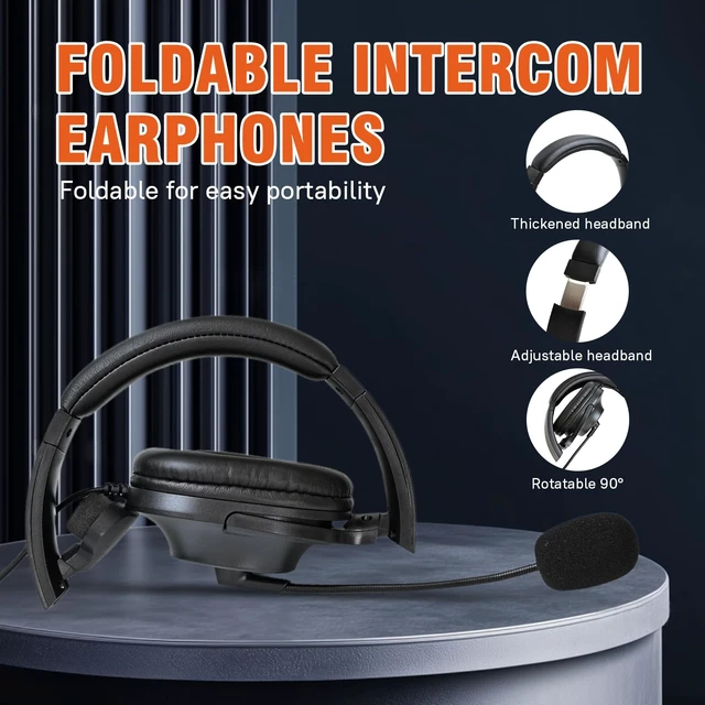 Alt view image 6 of 7 - stdgove Walkie Talkie Over The Ear Headset Noise Reduction Earmuff Headphone Earpiece Ptt Boom Mic for Baofeng Retevis Sancom Kenwood uv5r uv 5r uv-5r rt21 rt22 2 Pin Radio(Big Earmuff Single Ear)