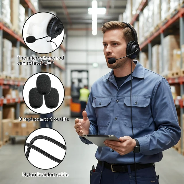 Alt view image 7 of 7 - stdgove Walkie Talkie Over The Ear Headset Noise Reduction Earmuff Headphone Earpiece Ptt Boom Mic for Baofeng Retevis Sancom Kenwood uv5r uv 5r uv-5r rt21 rt22 2 Pin Radio(Big Earmuff Single Ear)