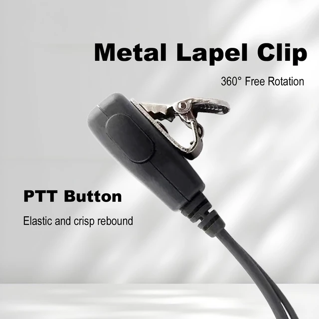 Alt view image 5 of 7 - CENMIGO D-Type Walkie Talkie Earpiece with PTT Mic Headset, 6 Pcs | Accessories