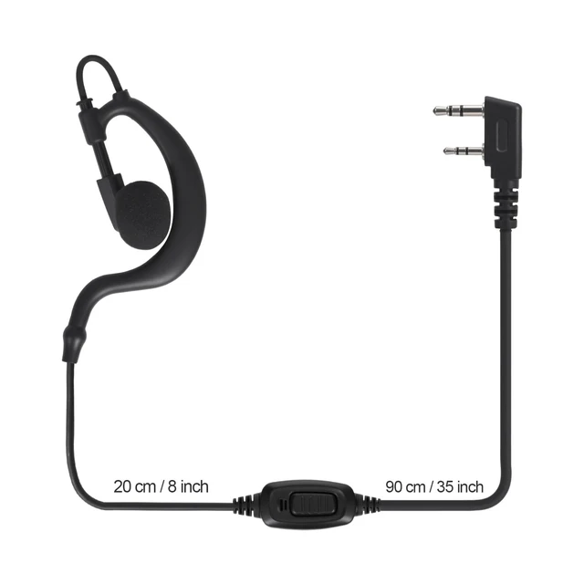 Alt view image 3 of 6 - 10pcs Walkie Talkie Earpieces for Baofeng UV-5R 888S Retevis RT22 RT21 RT68 RT68H H777 and Kenwood 2 Way Radios Earhook Headsets
