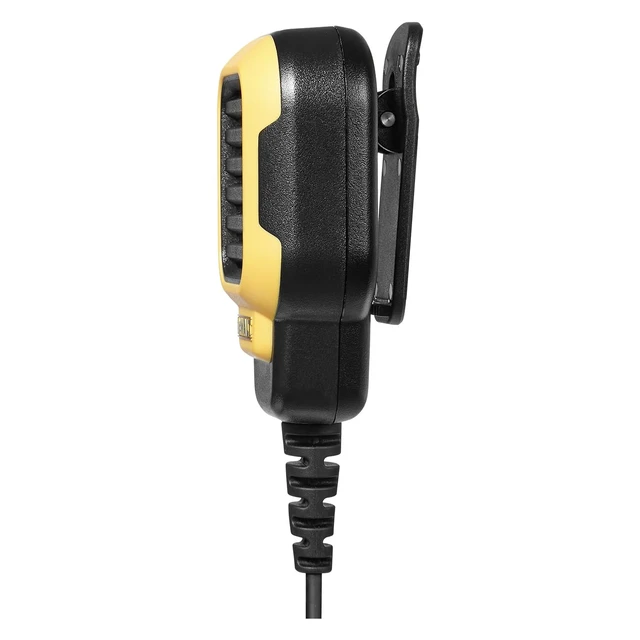 Alt view image 4 of 6 - DEWALT DXFRSRM1 Remote Speaker Mic for DXFRS300 and DXFRS800 | 2.5mm audio jack, push-to-talk, 360-degree swivel clip, clip-on lapel mic, warehouse and jobsite audio, Model DXFRSRM1