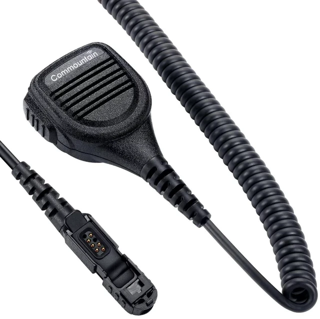Main image of commountain Speaker Mic for Motorola Radios R5, XPR 3500e, XPR 3300e | Shoulder Microphone with Clear Audio, Rugged & Reliable Build, Reinforced Cable, Swivel Clip