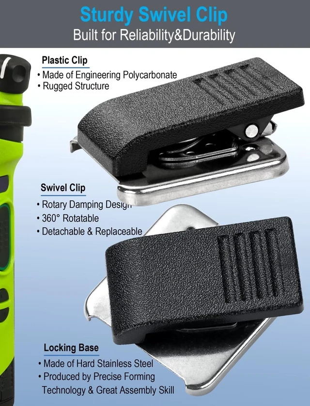 Alt view image 5 of 7 - commountain Speaker Mic for Motorola Radios R5, XPR 3500e, XPR 3300e | Shoulder Microphone with Clear Audio, Rugged & Reliable Build, Reinforced Cable, Swivel Clip