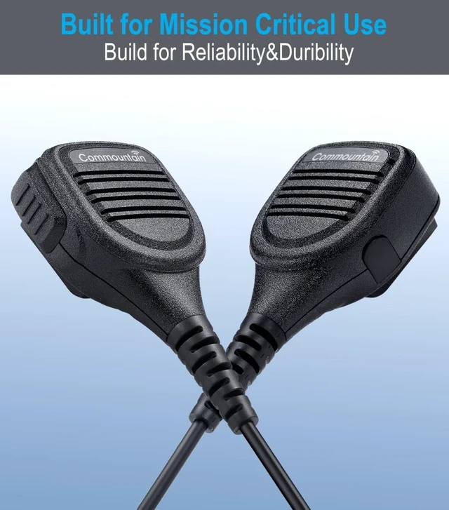 Alt view image 6 of 7 - commountain Speaker Mic for Motorola Radios R5, XPR 3500e, XPR 3300e | Shoulder Microphone with Clear Audio, Rugged & Reliable Build, Reinforced Cable, Swivel Clip