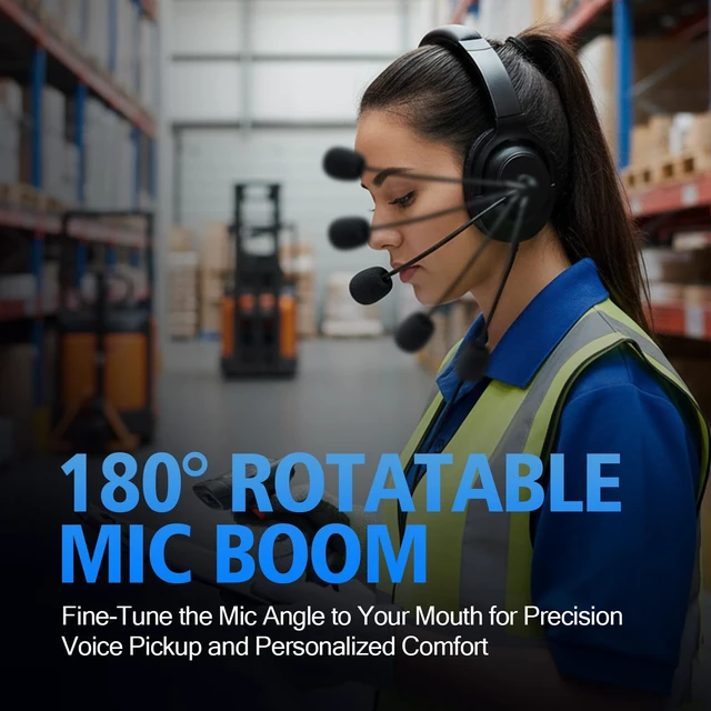 Alt view image 6 of 7 - WODASEN UV-5R Single Side Noise Cancelling Radio Headset Overhead Cancellation Headphone with Boom Mic for Baofeng BF-F8HP BF-888S AR-152 UV-82HP Archsell AR-5 Kenwood Retevis RT21 RT27 Walkie Talkie