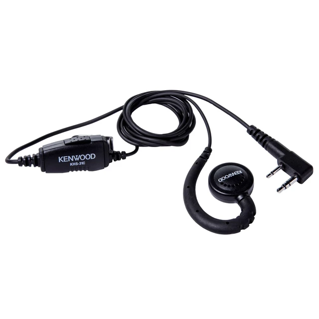 Main image of KENWOOD KHS-31C C-Ring Walkie Talkie Earpiece with Mic with PTT & Clip Microphone, Durable & Lightweight, Long Cable, VOX Compatible, Supports KENWOOD ProTalk, FreeTalk & 2-Pin Connector Radios