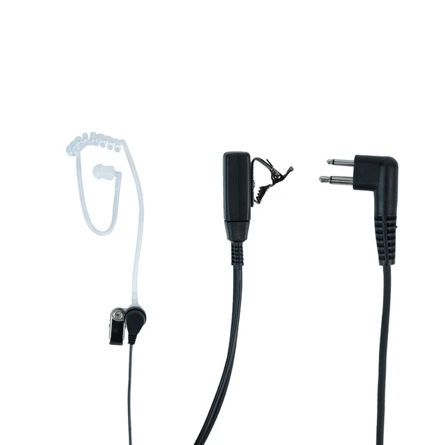Alt view image 5 of 7 - Klykon 2 Pin Covert Acoustic Tube Earpiece Headset with Mic PTT for Motorola cls1110 cp200 cls1410 cp185 cp200d rdm2070d walkie Talkie 2 Way Radio(10 Packs)