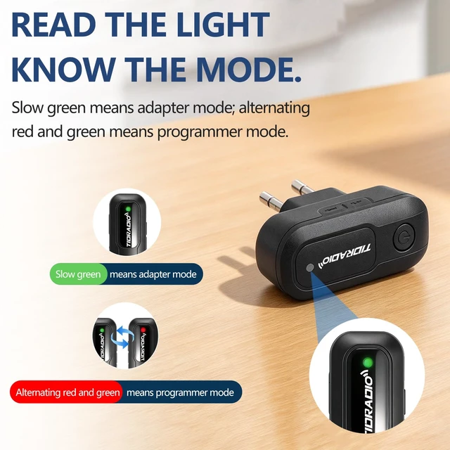 Alt view image 6 of 7 - Q2L Wireless Speaker Mic + BL-2 Programmer for 2-Pin-K-Port Radio | Make 2-pin K Port Walkie Talkies Wireless:Bluetooth PTT Speaker MIC,Magnetic Clip,IP67,USB-C,1200mAh Battery,APP Programming