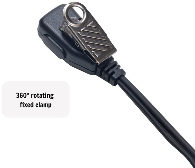 Alt view image 5 of 6 - HEOPBIRD G-Shape Earpiece Compatible with Cobra PX650 12-Pack | 12-count soft rubber earloop headsets featuring inline PTT mic for CXT195 CX112 ACXT1035R 1-pin walkie talkies.