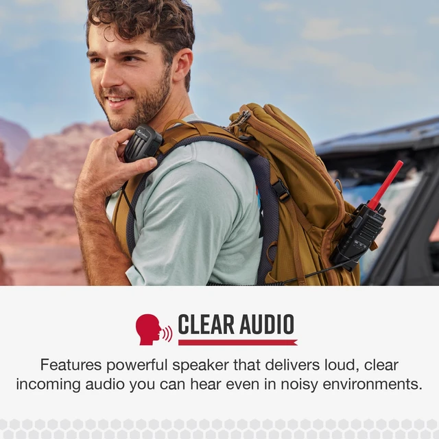 Alt view image 4 of 7 - Cobra Shoulder Speaker Microphone | Speaker Mic with Push-To-Talk Button for Cobra Two-Way Radios with 2.5mm Plug