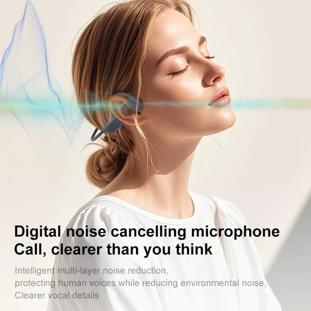 Alt view image 5 of 7 - Bone Conduction Headphones,IPX5 Waterproof Open Ear Headphone | Bluetooth 5.4, IPX5 Waterproof, Long Battery Life Open Ear Headphones for Indoor&Outdoor,Hiking Cycling Gym Sport Travel