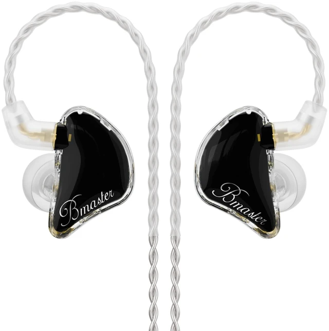 Main image of BASN Bmaster Triple-Driver in Ear Monitor Headphones for Musicians, Black | Powerful-Bass, Noise-Isolating Wired IEMs with HiFi Stereo Sound for Musicians, Singers, Drummers, Stage and Studio