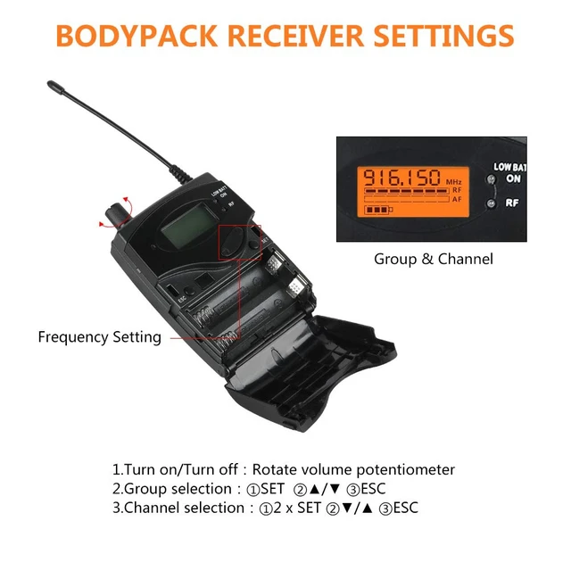 Alt view image 4 of 6 - XTUGA RW2080 Wireless in Ear Monitor System,902-928mhz(Only Bodypack)