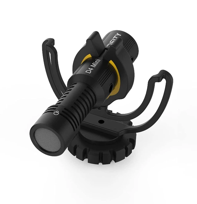 Alt view image 3 of 6 - Deity V-Mic D4 Mini Microphone On-Camera Interview Mic for Vlog | Ultracompact On-Camera Mic, Plug-in Power, Trs and Trrs Cables, Dual-Track Input,Super Cardioid Compact